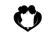 Couple Love Heart Silhouette Bundle, an Illustration by Amazin_art (Thumbnail 20 of 51)