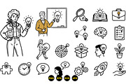 Innovative Idea Light Bulb Icons, an Illustration by designvectx (Thumbnail 3 of 3)
