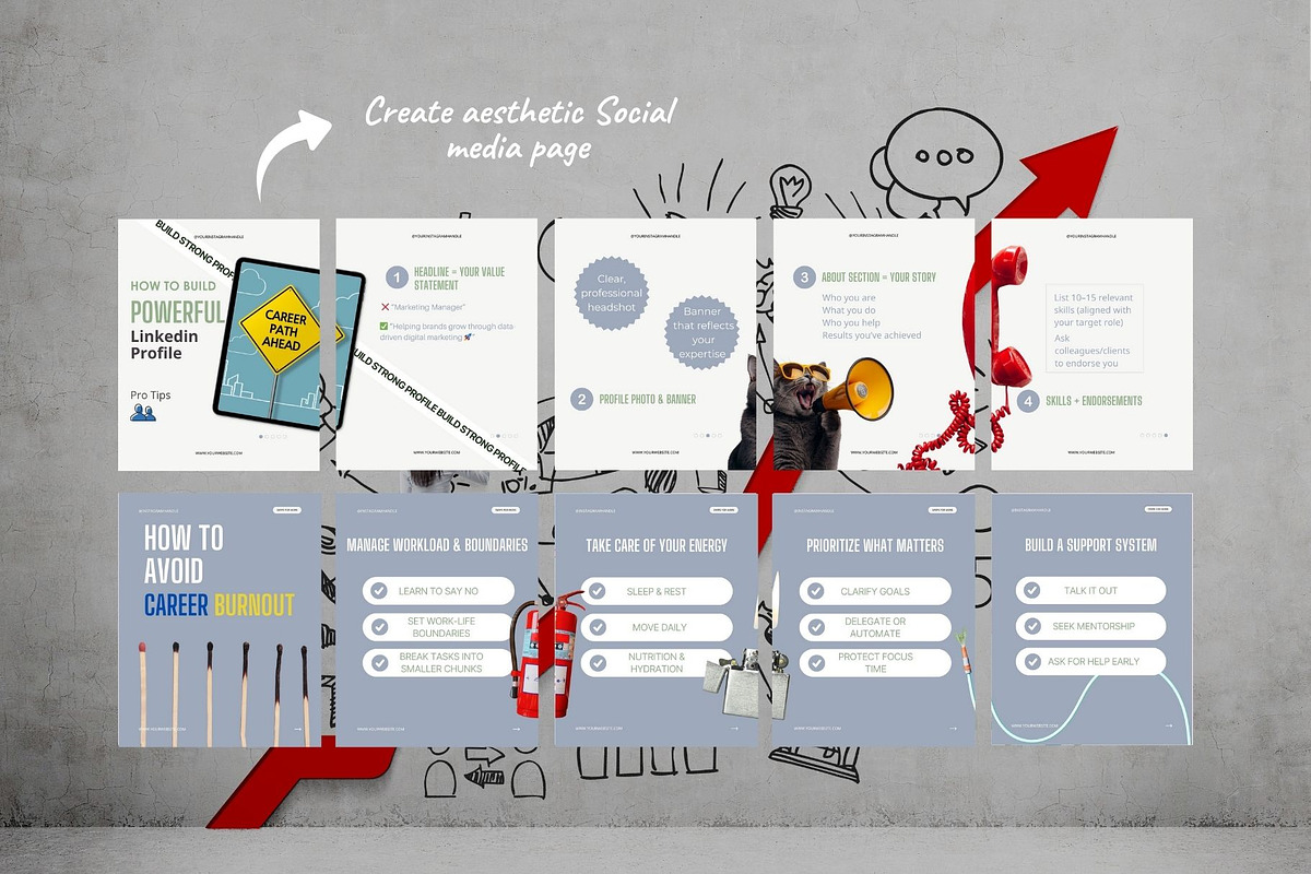 Linkedin Instagram Carousel Template preview 3