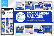 Social Media Manager -Canva Posts, a Social Media Template by Viral Content Design (Thumbnail 1 of 17)