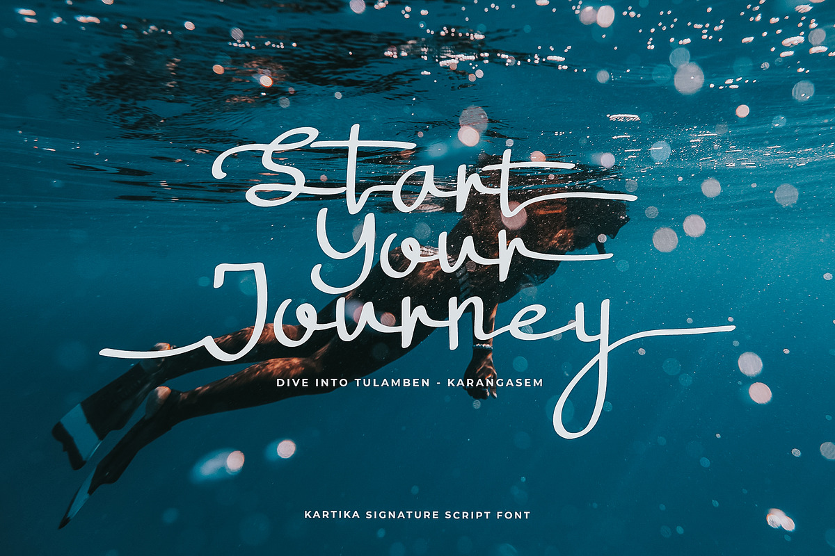 Kartika a Signature Script Font, a Script Font by Dawnside Graphic (Photo 9 of 16)