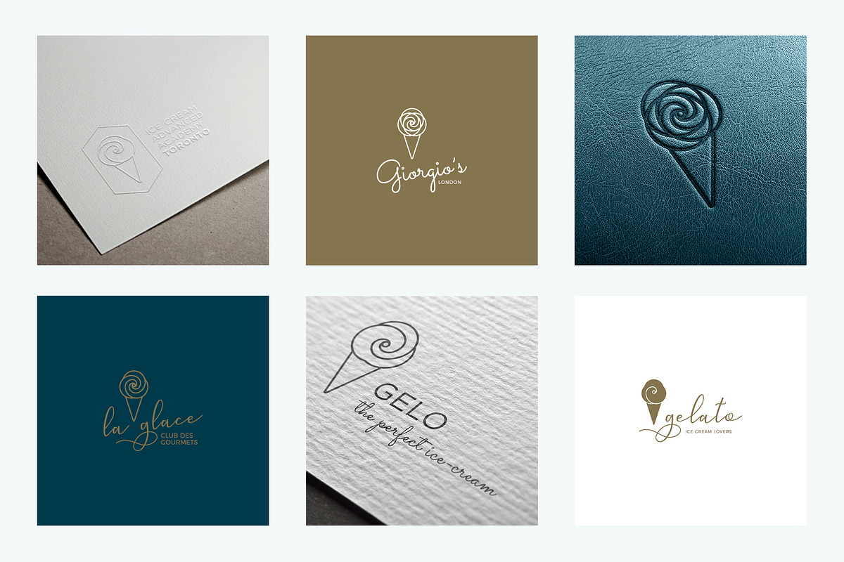 Luxury Ice Cream Kit, a Branding & Logo Template by volume 1 visual design (Photo 6 of 20)