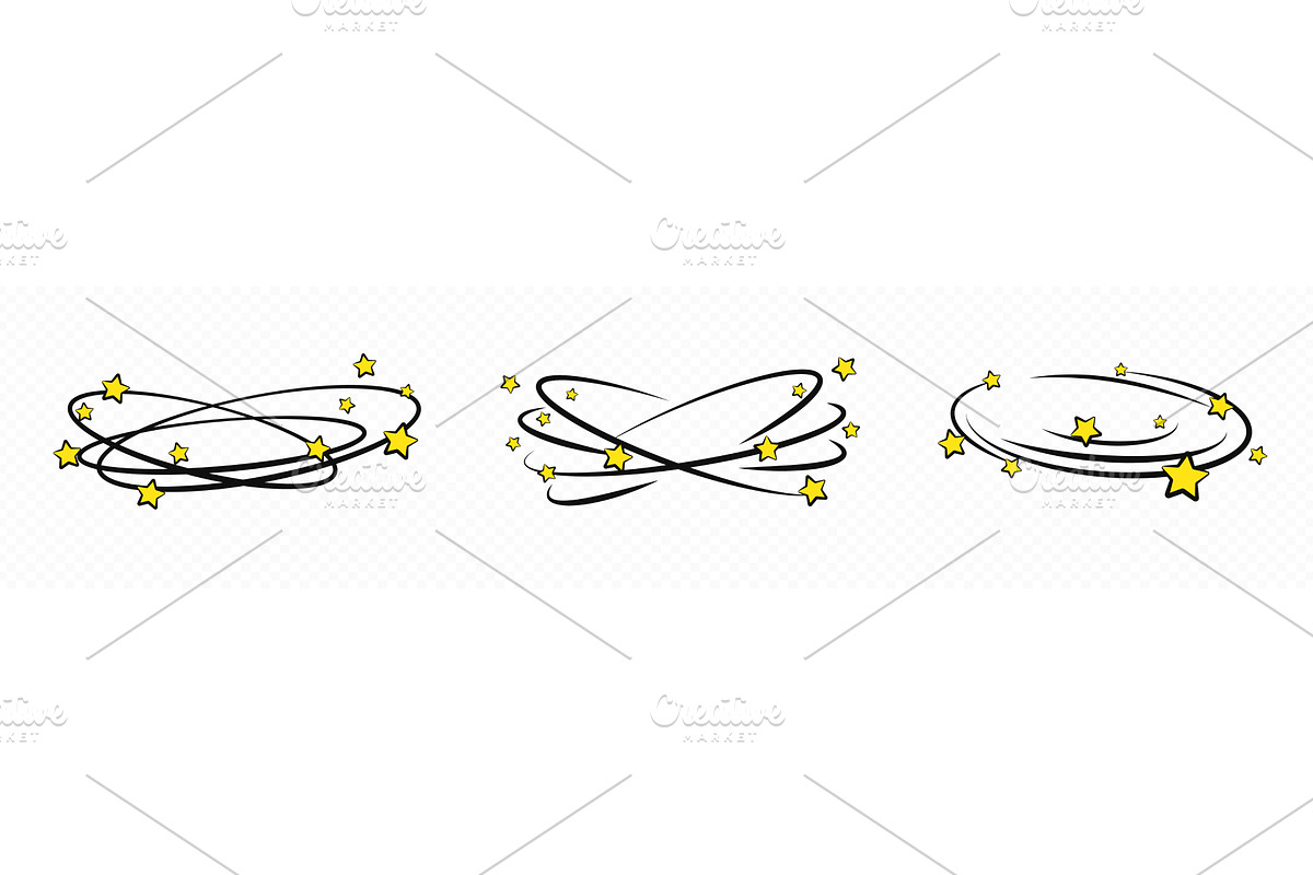 Dizzy person sick element around, an Object Illustration by skripnikbb