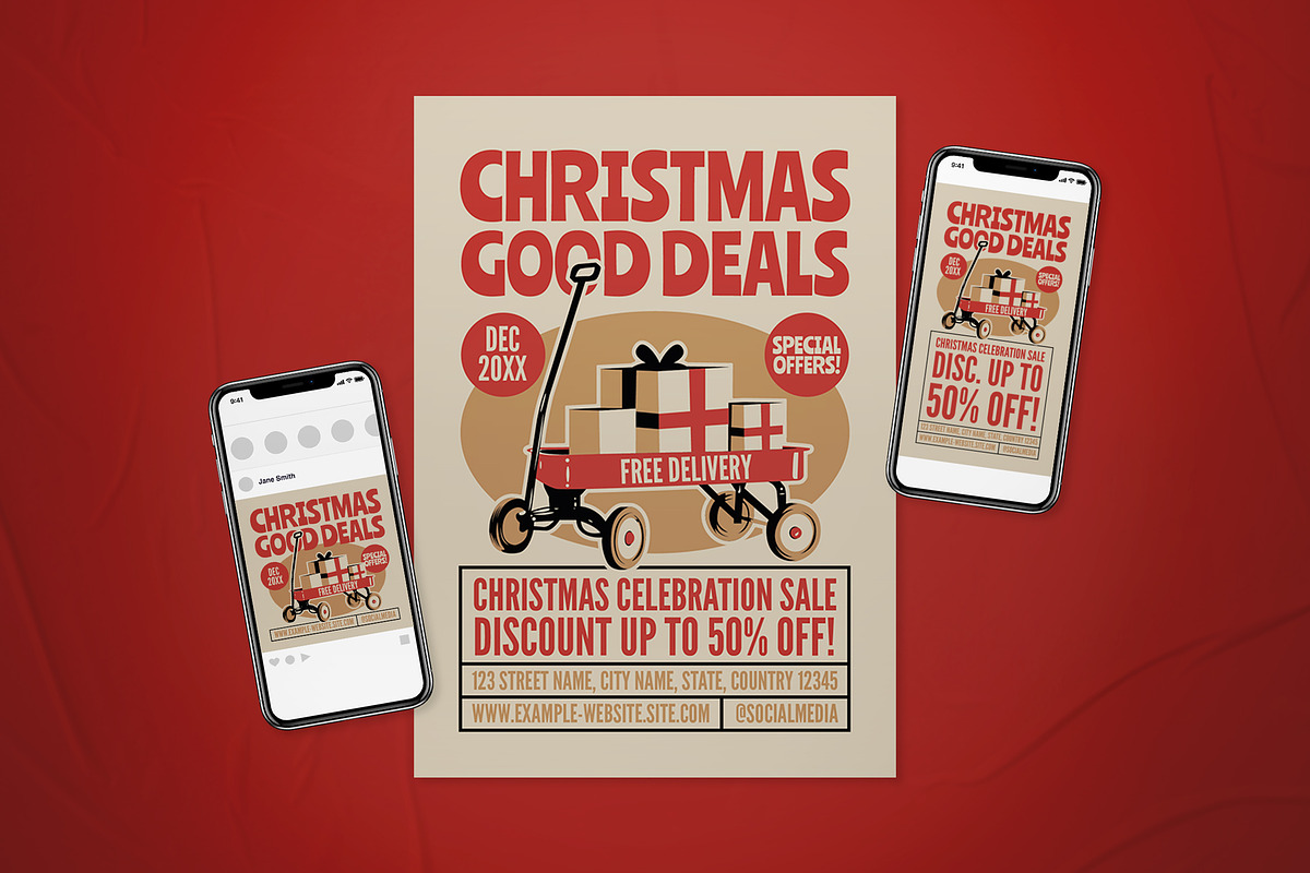 Christmas Good Deals Flyer Set, a Flyer Template by The Good Store (Photo 1 of 2)