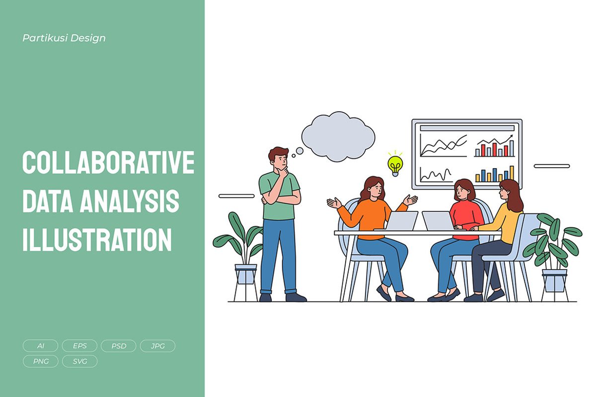 Collaborative Data Analysis, a Work Illustration by Partikusi Design (Photo 1 of 3)