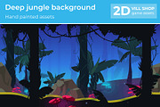 Deep jungle background, an Illustration by 2dvillShop (Thumbnail 1 of 2)
