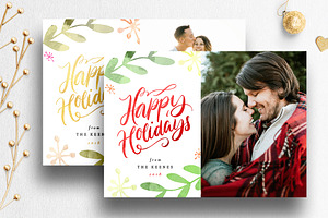 Christmas Card Photoshop Template 09