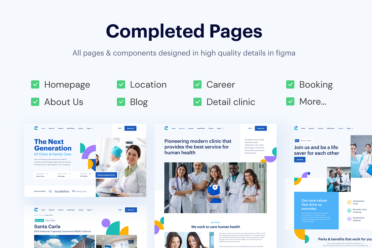 Clinically - Clinic Website UI Kit, an UI Kit Template by dhuhacreative (Photo 8 of 8)
