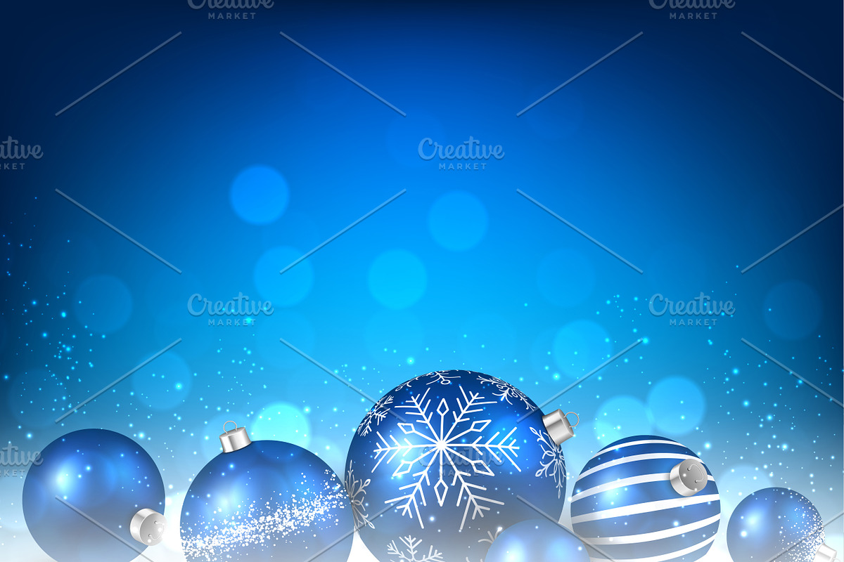 Big blue Christmas and New Year set, a Decorative Illustration by Vjom (Photo 12 of 21)