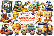 Cute Construction Clipart, an Illustration by Dream Creation (Thumbnail 1 of 7)