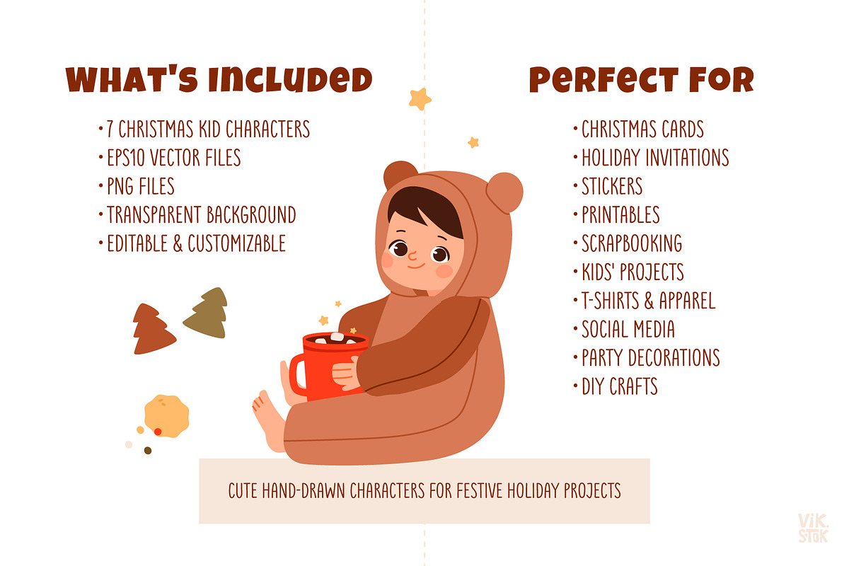 Christmas Kids Clipart, a Person Illustration by vik.stock (Photo 5 of 5)
