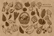 Vector Vegetables. Illustrations., a Food Illustration by Olga Olmix (Thumbnail 2 of 8)