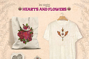 Hearts and Flowers Boho Vintage Set, a Decorative Illustration by Ink Stories (Thumbnail 24 of 24)