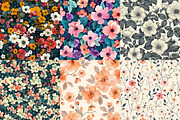 Meadow Floral Digital Paper, a Texture Illustration by DreamPrint404 (Thumbnail 4 of 7)