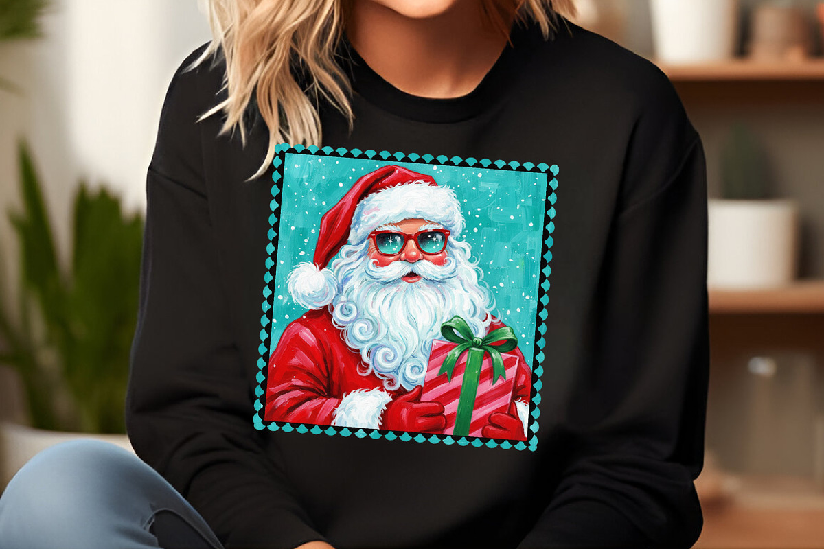 Preppy Christmas Brushstroke Santa, an Illustration by SinaCreation (Photo 4 of 6)