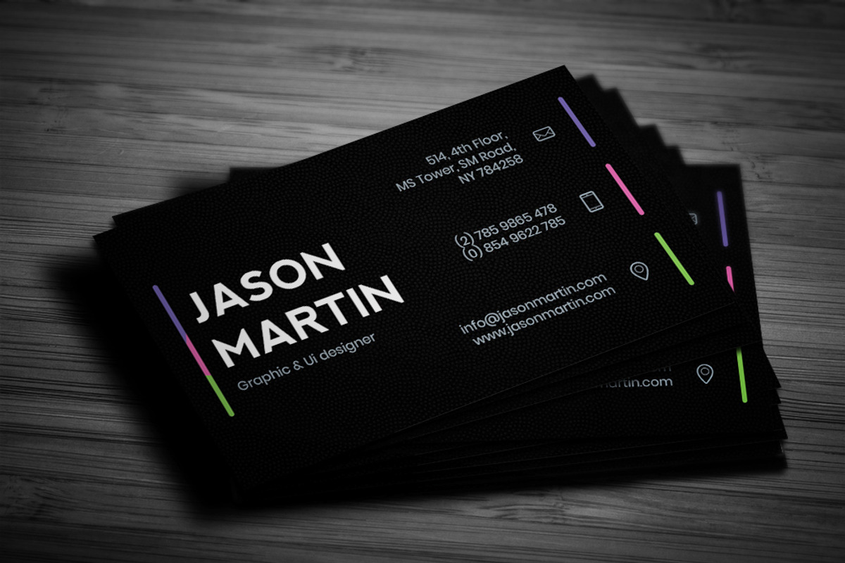 Dark Individual Business Card, a Business Card Template by bouncy (Photo 3 of 4)