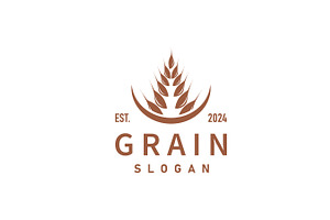 Organic Rice Wheat Logo Agriculture, a Branding & Logo Template by Maylianaw28