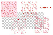 Whimsical bachelorette valentine day, a Decorative Illustration by Bielousova Art (Thumbnail 6 of 8)