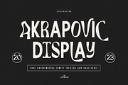 Akrapovic Font - Display, a Sans Serif Font by giemons™