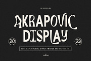 Akrapovic Font - Display, a Sans Serif Font by giemons™ (Thumbnail 1 of 7)