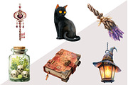 Witches Clipart Set, an Illustration by Design Market (Thumbnail 3 of 3)