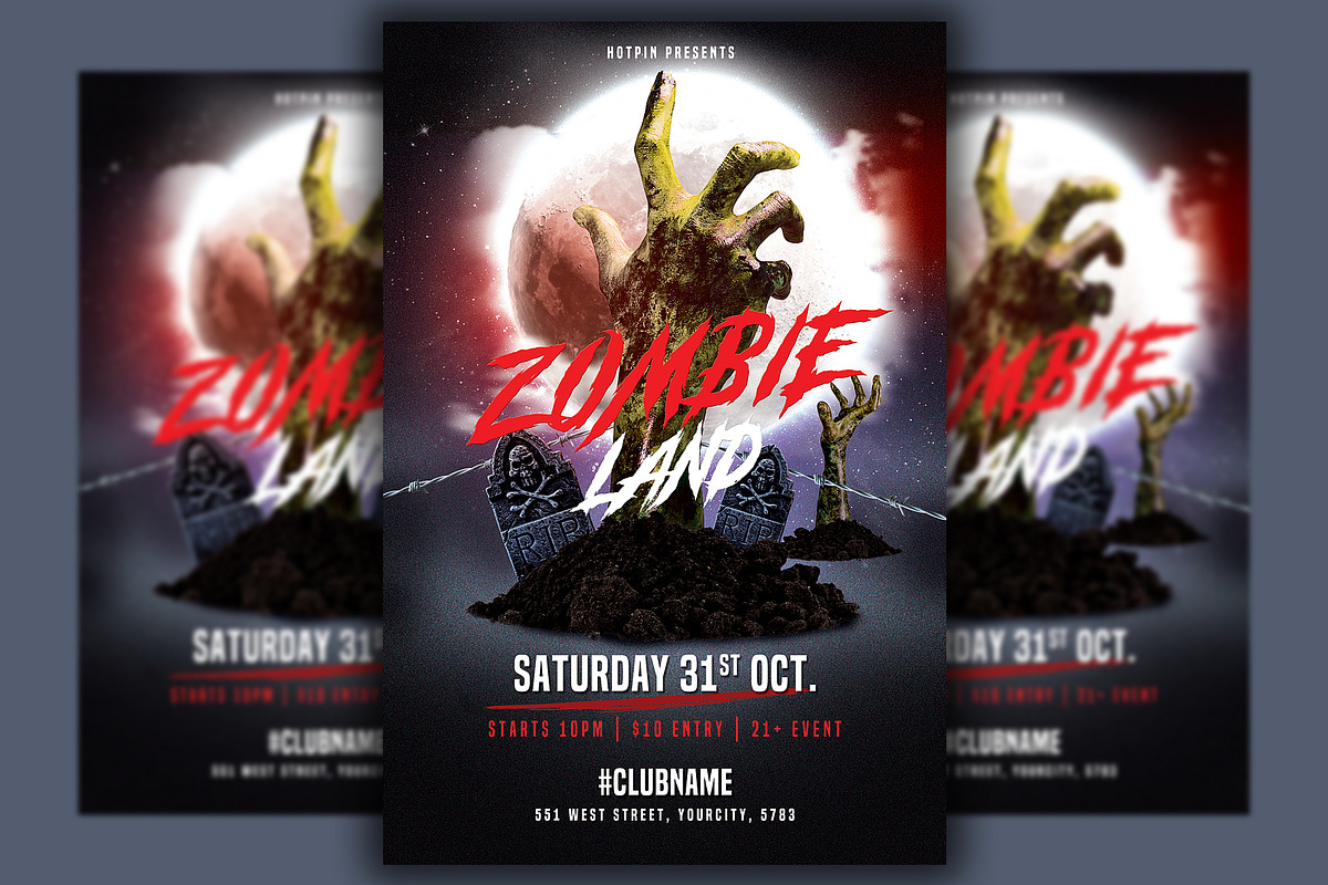 Halloween Party Flyer Template, a Flyer Template by Hotpin (Photo 1 of 2)