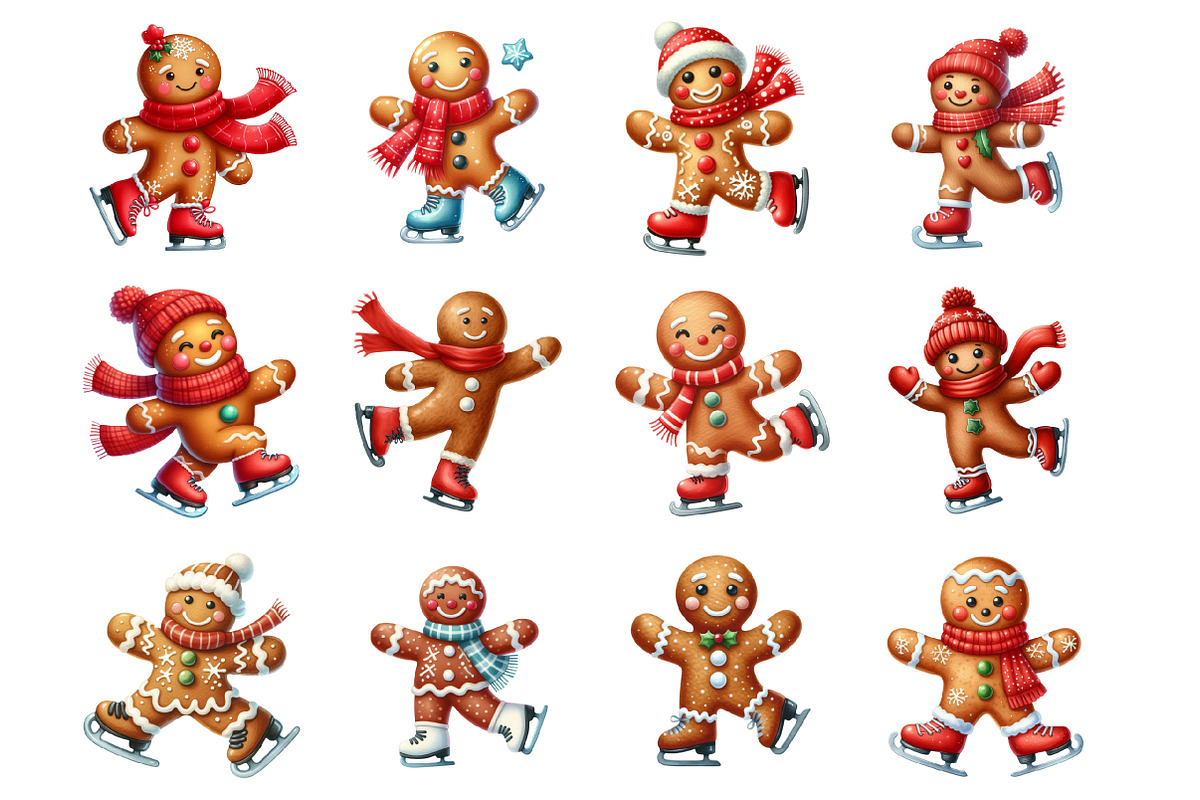 Christmas Gingerbread Man Cookie, an Illustration by Design Market (Photo 3 of 3)