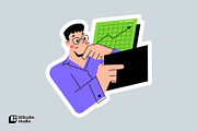 Growth Business Thinking Vector, a Finance Illustration by Bilicube Studio (Thumbnail 2 of 3)