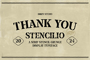 Stencilio – Serif Stencil Grunge, a Serif Font by Drizy (Thumbnail 10 of 10)