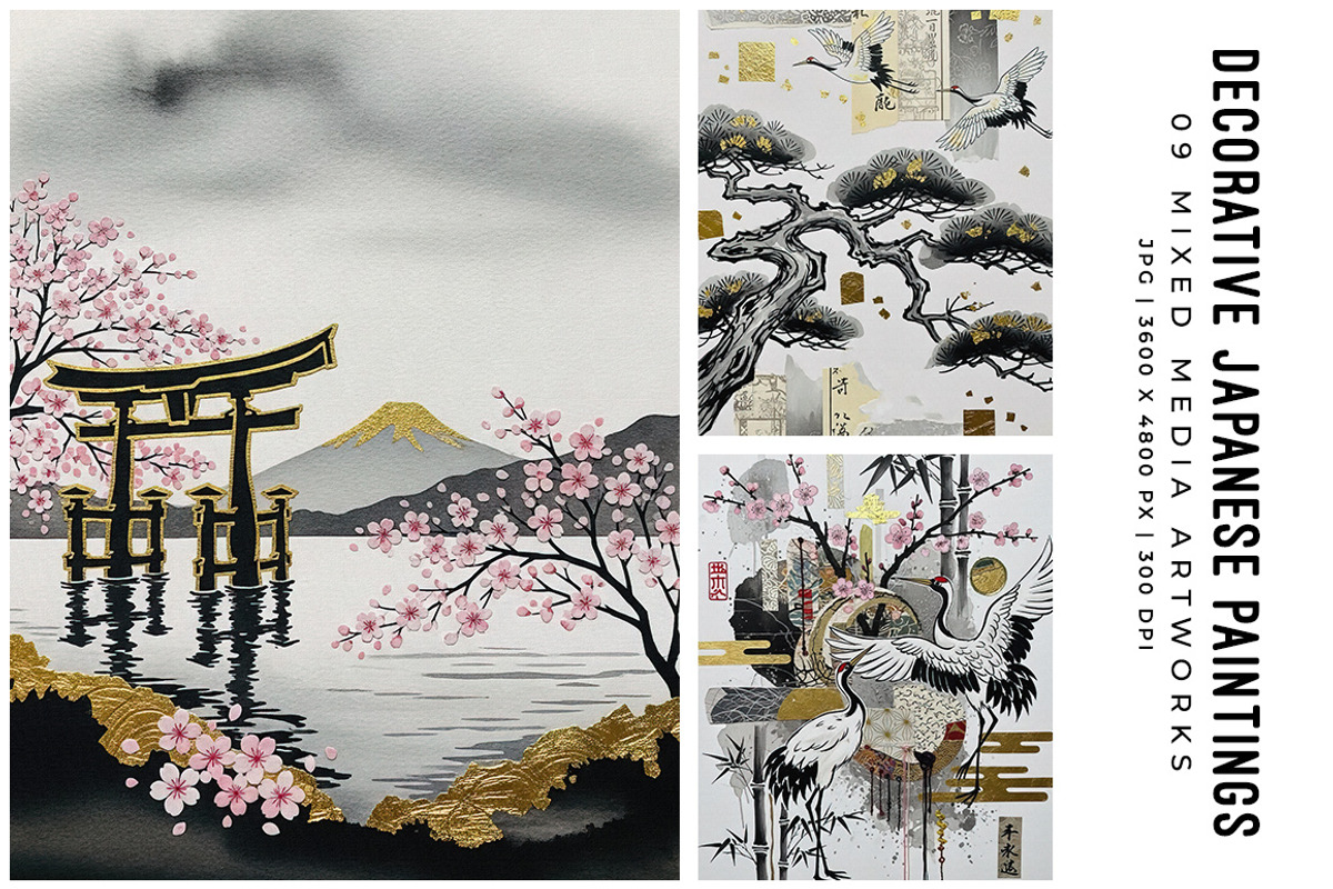 Decorative Japanese Paintings, a Decorative Illustration by Digital Art Creations (Photo 1 of 7)