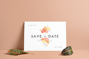 Floral Invitation - Save the Date, an Invitation Template by Interior Mockup Co (Thumbnail 3 of 4)