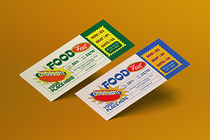 Food Fest Ticket, a Card Template by graphicook