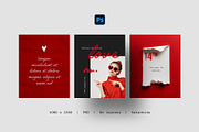 Red Paper Love – Social Media Posts, a Social Media Template by Filip Studio (Thumbnail 1 of 6)