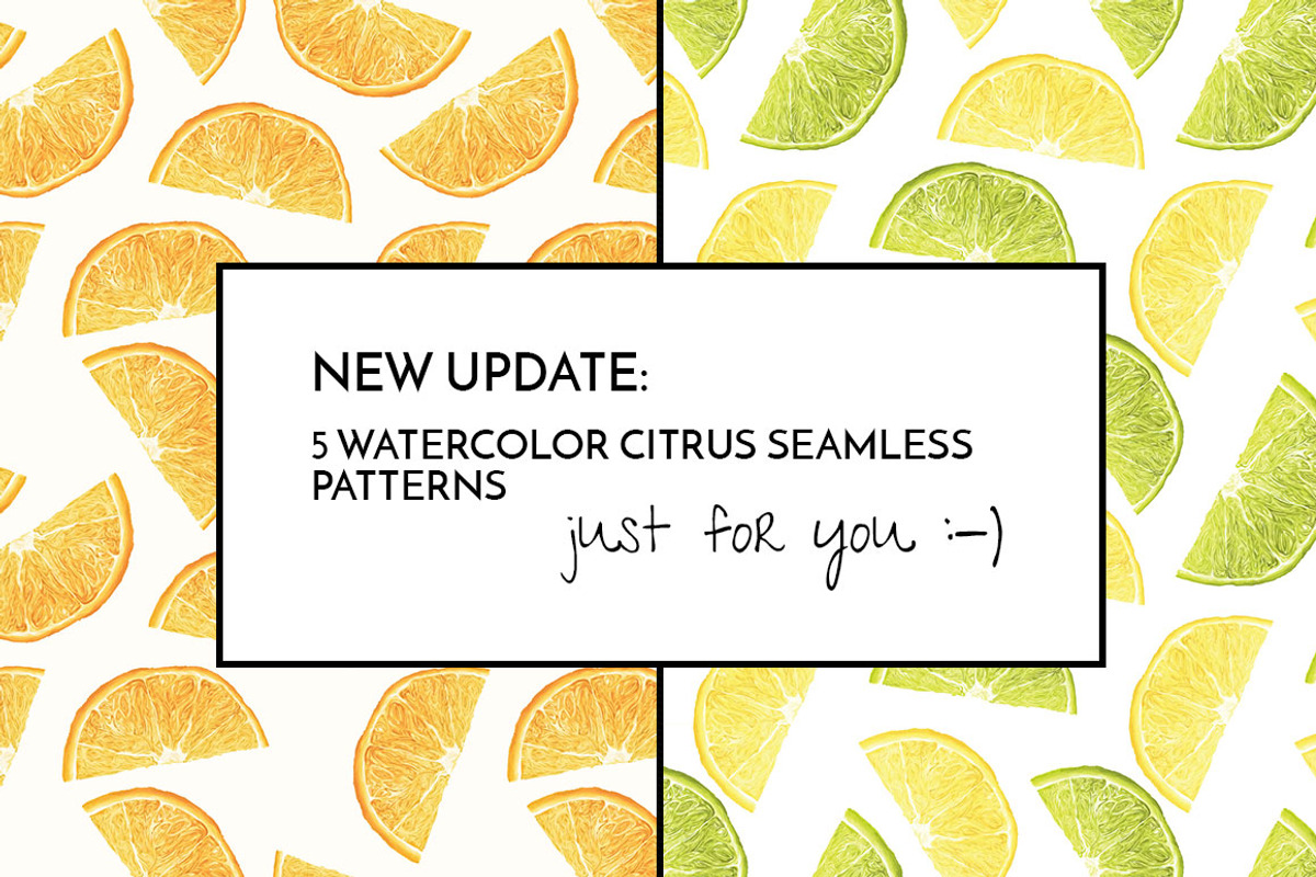 Watercolor Citrus Fruits, a Food Illustration by Curve and Pixel (Photo 3 of 4)