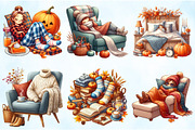 Fall Lazy Day Clipart, an Illustration by Craft Nest (Thumbnail 2 of 5)