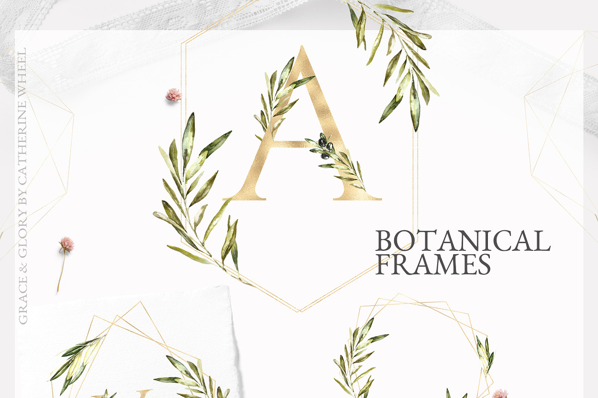 Watercolor Olive greenery clipart, a Decorative Illustration by Catherine Wheel (Photo 10 of 19)