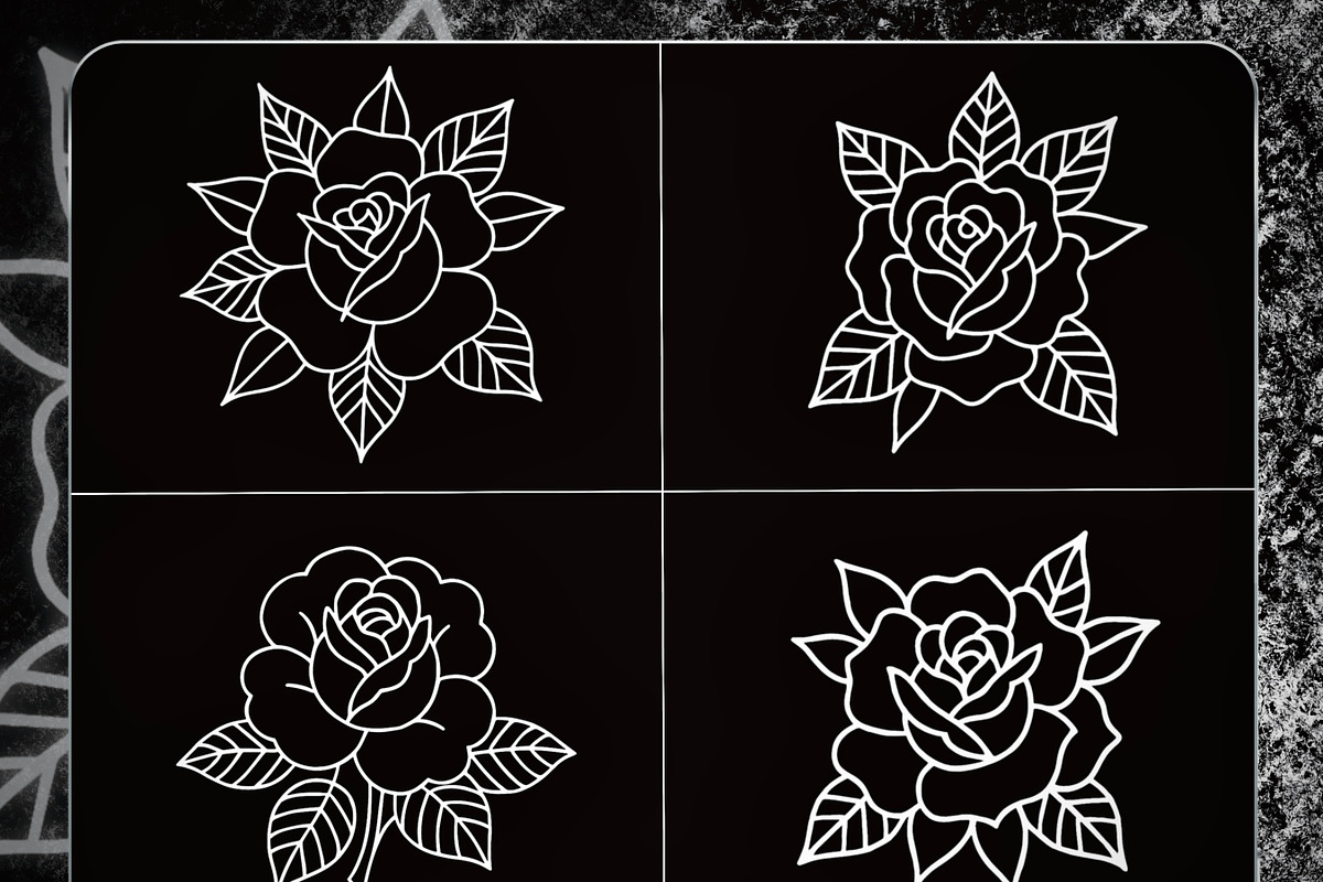 Traditional Rose Tattoo Stamps, a Brush Add-On by ProcreateInk (Photo 2 of 5)
