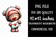 Valentine Teddy Bear Clipart, an Illustration by Designking (Thumbnail 4 of 5)
