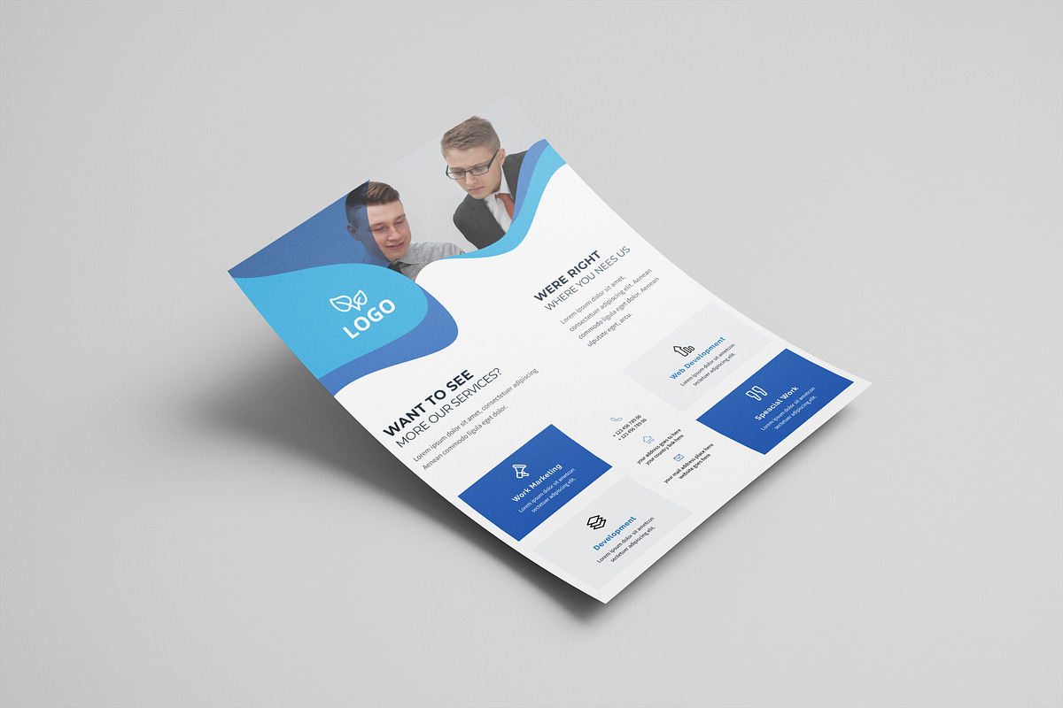 Corporate Business Flyer Template, a Flyer Template by UI_Expert (Photo 1 of 3)