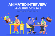 Animated Interview Illustration Set, an Object Illustration by Prosymbols (Thumbnail 1 of 13)