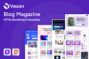 Vexon - Blog HTML Template, a HTML Template by AliThemes (Thumbnail 1 of 2)