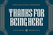 Wallaxe Extra Condensed, a Slab Serif Font by Nocturnal Workspace (Thumbnail 9 of 9)