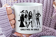 Girls Will Be Girls PNG SVG, a Seasonal Illustration by Rose Art (Thumbnail 5 of 5)