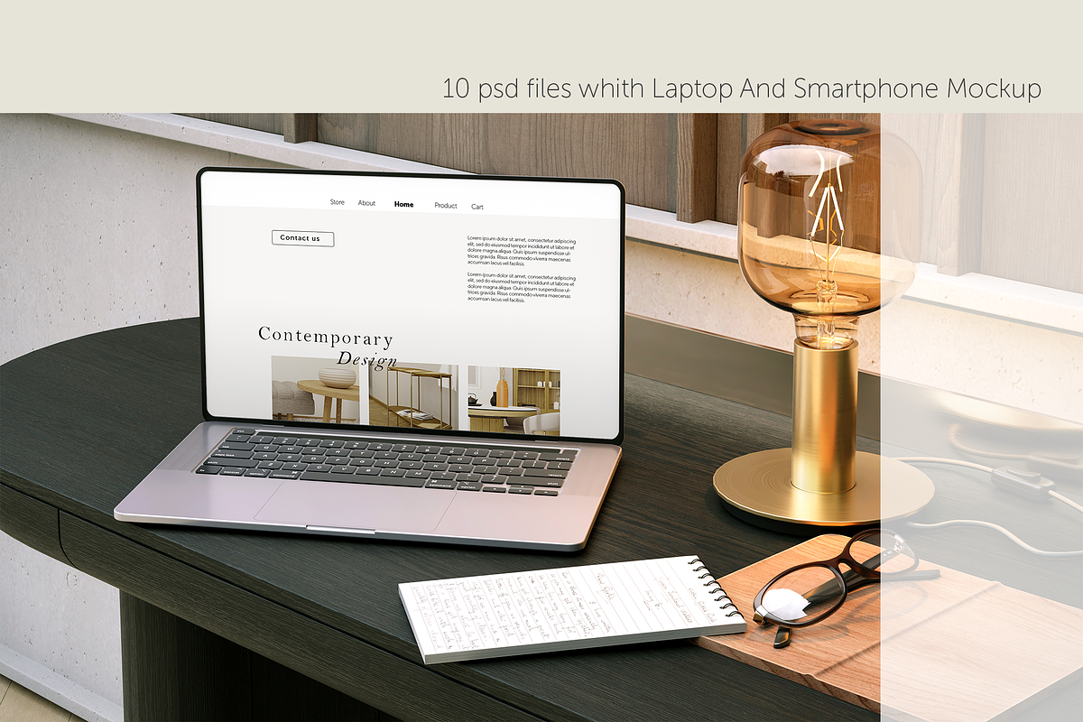Smartphone and Laptop Mockup, an iPhone Mockup by DamriNa art (Photo 2 of 8)