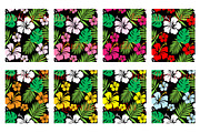 Tropical Hibiscus Background Pattern, a Pattern Graphic by Laureling Studios (Thumbnail 4 of 4)