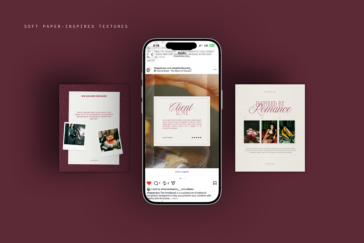 DEAR MUSE Canva Instagram Templates, a Social Media Template by Patrace Studio (Photo 6 of 10)