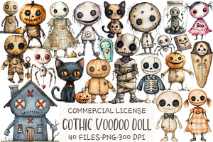 Halloween Voodoo Doll Clipart, an Illustration by OK Design