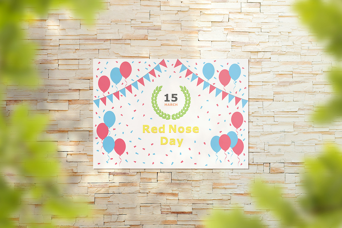 Red Nose Day - March 15, a Business Card Template by Textures & Backgrounds (Photo 4 of 7)