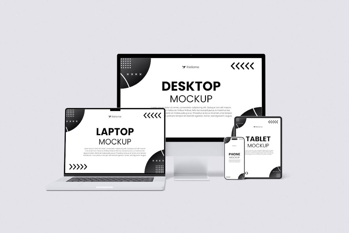 Multi Device Mockup Bundle Set, a Wearable Device Mockup by Rielismee (Photo 2 of 5)
