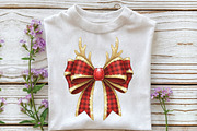 Christmas Coquette Bow Png, an Illustration by Craft Nest (Thumbnail 3 of 6)